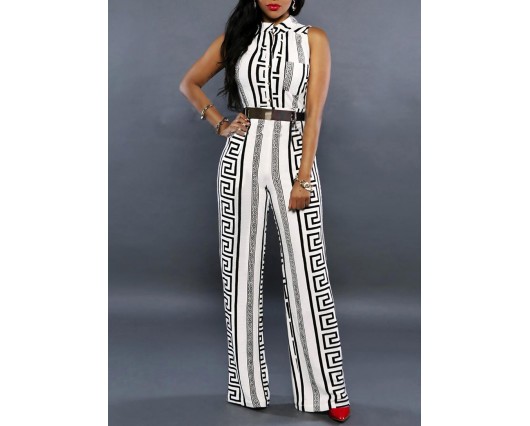 Button High-Waist Thin Patchwork Print Summer Belt Straight Dress