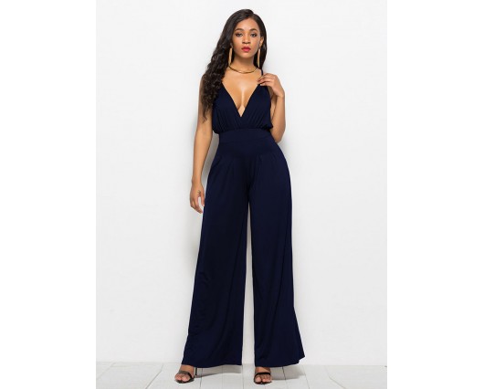 Sexy Full Length Western Summer Casual Strap Plain Thin Jumpsuits