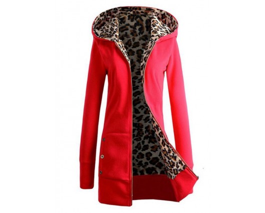 Single Casual Zipper Leopard Cardigan Fall Long Sleeve Spring Hoodies