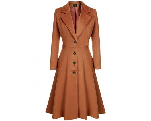 Single-Breasted Casual Cotton Notched Lapel Spring Long Long Sleeve Plain Trench Coats